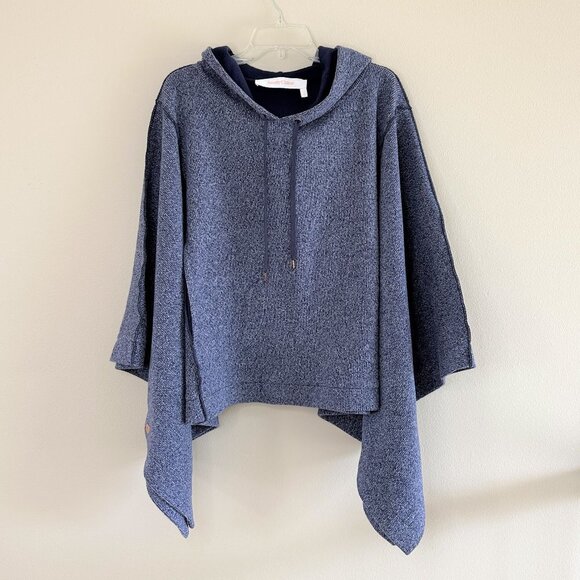 See by Chloe Blue Hooded Poncho, Small - Picture 2 of 13